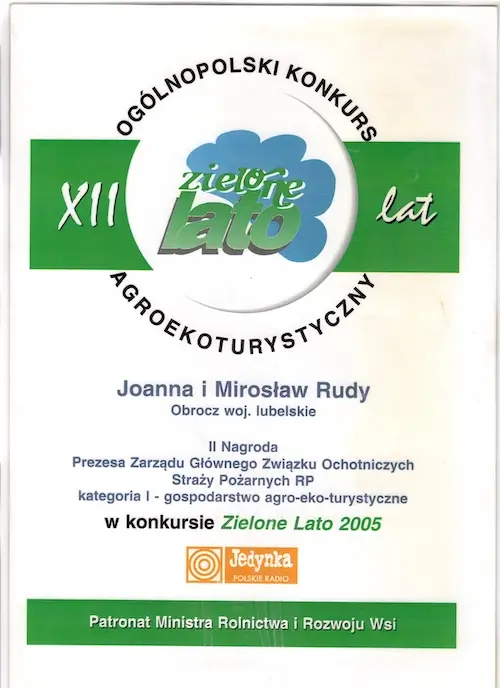 Nagroda Ogólnopolski Konkurs Agroturystyczny Polskie Radio Jedynka